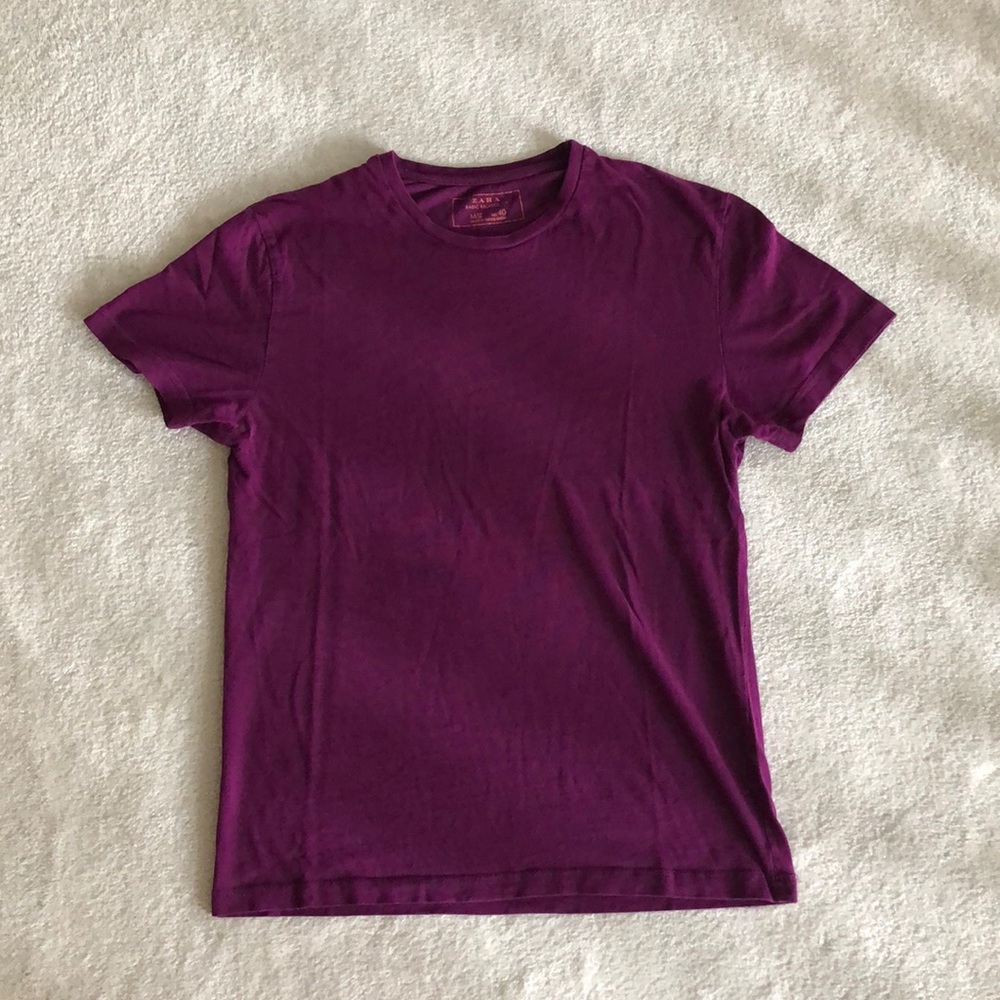 Zara men’s classic regular for purple tee.